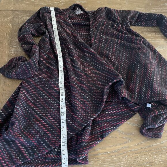 Cuddl Duds Wrap Cardigan Sweater Womens Small‎ Open Front Waterfall Multicolor - Picture 7 of 10